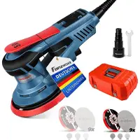 FANZTOOL Borstelloze Excentrische Schuurmachine 350W – 5 mm Excenter – 125/150 mm – Regelbaar – Met Koffer