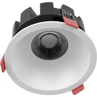 Alpinaluz LED-inbouwspot 20 W, CCT 2700 K-4000 K-6500 K, adresseerbaar, ronde zilveren afwerking, diameter 110–115 mm, openingshoek 36º, met OSRAM-chips en een witte LED-driver