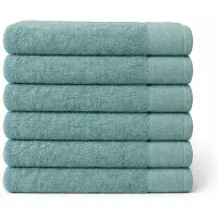 Saphira FRESH Handdoeken – 30x50 cm – Set van 6 – Groen – 100% Katoen – Ultra Zacht – Hoog Absorptievermogen – Sneldrogend – Hotelkwaliteit