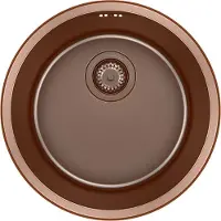 Pure.Sink Rondo Koperen Ronde Spoelbak Vlakinbouw, Onderbouw en Opbouw 37 cm PRN38-62