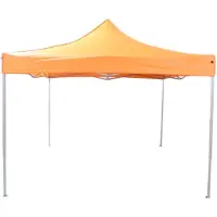 Vdd Partytent easy up 3 x 3 - harmonica frame - 420D Oxford oranje tentdoek met PVC coating