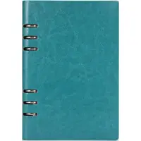 LONGZIMING -Gebonden notitieboek met ringband - A5-formaat - 100 pagina's gelinieerd papier - PU-leer - Navulbaar ontwerp voor dagboekschrijven en aantekeningen - blauw
