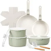 Carl Schmidt Sohn GmbH BREEZE 17-delige Pannenset – Aluminium – Groen – Afneembare Handgrepen