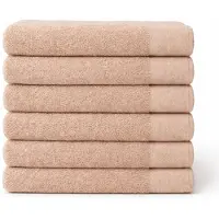 Saphira FRESH Handdoeken – 50x100 cm – Set van 6 – Taupe – 100% Katoen – Ultra Zacht – Hoog Absorptievermogen – Sneldrogend – Hotelkwaliteit