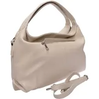 Luisa Vannini Beige Rundleer Tas