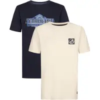 Petrol Industries Shirt navy / royal blue/koningsblauw / zwart / offwhite