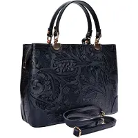 Sarya Couture OU Blauw Rundleer Tas