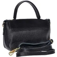 Roberta M Zwart Rundleer Tas