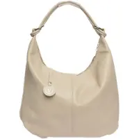 Luisa Vannini Beige Rundleer Tas