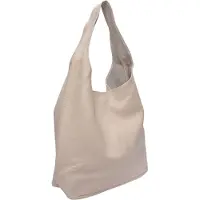 Roberta M Beige Rundleer Tas