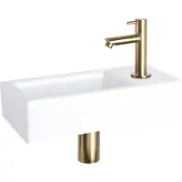 Differnz Fonteinset | | Helios (Keramiek, Goud, Kraan rechts)