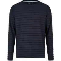 Phil&Co. Heren lange pyjama set donkerblauw/grijs gestreept