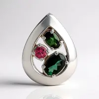 Cavill - Zilveren Hanger 925 Sterling - Petrolgroene Toermalijn 0,655 ct - Elegante Druppelvormige Toermalijn Sieraden