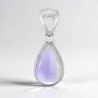 Cavill - Zilveren Ametrien Hanger - 925 Sterling Zilver Geplatineerd - 5,5 ct Peervorm Cabochon - Boliviaanse Edelsteen - Elegant Zilverkleur