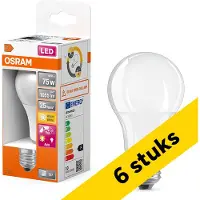 Osram 6x LED lamp E27 | Peer A60 | Mat | Daglichtsensor | 2700K | 10W (75W)