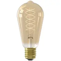 Calex LED lamp E27 | Edison ST64 | Filament | Goud | 2700K | Dimbaar | 7.2W (60W)