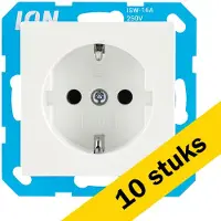 ION Industries 10x Wandcontactdoos RA V1/J1 Alpin Wit