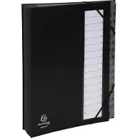 Exacompta Sorteermap 56032E A4 Balacron Zwart 24 (B) x 3,5 (D) x 32,8 (H) cm 6 Stuks