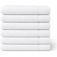 Saphira FRESH Handdoeken – 90x180 cm – Set van 6 – Wit – 100% Katoen – Ultra Zacht – Hoog Absorptievermogen – Sneldrogend – Hotelkwaliteit