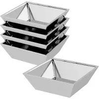 vidaXL Plantenbak 5 st zilver 50 x 50 x 15 cm Gegalvaniseerd staal