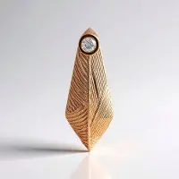 Cavill - Zilveren Hanger - 925 Sterling Zilver Rosé Verguld - Cambodjaanse Zirkoon 0,697 ct Rond Slijpsel - Moderne Geometrische Elegante Sieraden