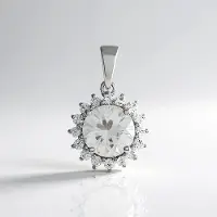 Cavill - Zilveren Hanger - 925 Sterling Zilver Geplatineerd - Cambodjaanse Zirkoon 1,94 ct - Rond Briljant - Elegant & Tijdloos