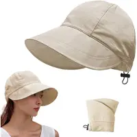 LONGZIMING - Zonnehoed Dames - Opvouwbare Strandhoed - Sun Hat - UPF 50+ - 56 gram lichtgewicht - Ademend mesh - Verstelbaar trekkoord - Khaki