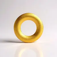 Cavill - Vergulde Zilveren Hanger 925 Sterling Zilver - Modern Rond 30mm - Matte Afwerking - Minimalistisch & Hoogwaardig Sieraad