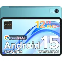 Doogee Tab E3+ -Tablet-Android 15- 12 inch 90Hz FHD+ - 4G LTE-Gemini AI-32GB ROM+256GB ROM（2TB TF）-Helio G100-8800mAh/18W-Vier luidsprekers-Face ID-5G Wi-Fi-A GPS-GPS-Blauw