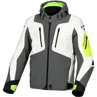 Macna Angle Textile Waterproof Jas Grijs Geel Maat 2XL