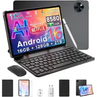 Doogee U11 VIP Tablet - Android 15, 11 inch, 16 (4+12) GB RAM + 128 GB (uitbreidbaar tot 2 TB), 90 Hz, 8580 mAh, toetsenbordset
