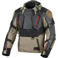 Macna Tryton Heren Leer/stoffen jas Zwart/Olijfgroen XL, Mannen
