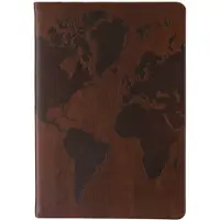 ECCOLO notitieboek - Brown Legend Map - lijn - ca.15x20cm - EC-D447K