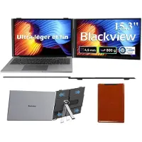 Blackview SCM8 Portable Monitor - 15,3 inch FHD 1200P IPS Dubbel Scherm - 100% sRGB - Laptopscherm: 13-17,3" - Laptop Scherm Uitbreider - PC/Laptop/Xbox/Schakelaar/PS5 - Grijs