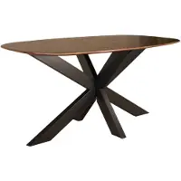 Lizzely Garden & Living Eettafel deens ovaal mangohout 160cm Austin bruin ovale tafel duurzaam mango eetkamertafel