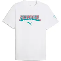 Puma Functioneel shirt ' ftblCulture' turquoise / donkerrood / wit