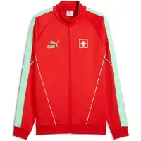 Puma Trainingsjack 'Schweiz King' lichtgroen / rood / wit