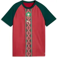 Puma Functioneel shirt 'Marokko' ecru / donkergroen / donkerrood