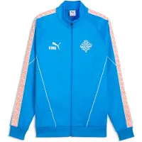 Puma Trainingsjack 'Island King Anthem' royal blue/koningsblauw / hemelsblauw / kersrood / wit
