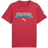 Puma Functioneel shirt 'ftblCulture' donkergroen / vuurrood / wit