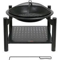 LUND Tuinhaard / Vuurkorf met Houtopslag 58 × 58 × 55 cm