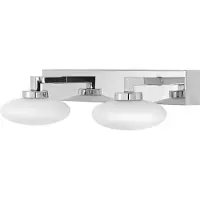 Ledvance SMART+ WiFi Orbis Wall Elypse, 2-lamps dimbaar, chroom / zilver, Badkamer, metaal, Modern