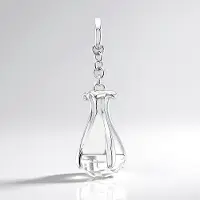 Cavill - Zilveren Hanger - 925 Sterling Zilver - Witte Kwarts 3.868 ct Braziliaans - Ovaal Dambord Slijpsel - Elegant Tijdloos Sieraad 38x12 mm