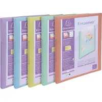 Exacompta Kreacover Pastel 15 mm Ringband PP (Polypropeen) A4 2 Ringen Assortiment 54279E 20 Stuks
