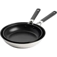 KitchenAid Classic Stainless Steel koekenpannenset 2-delig ø24+28cm - RVS - inductie