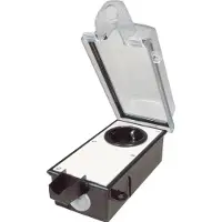 InterBaer 9015-002.81 Stopcontact (opbouw) Afsluitbaar Zwart, Transparant