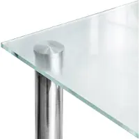 Tulup Halftransparant Glazen Tafelblad - Tafelblad Melkglas - 100x60 cm - Salontafel Blad Mat Glas - Rechthoekig Tafelblad Mat Glas - Gesatineerd Glas Tafelblad - Hittebestendig Glazen Tafelblad