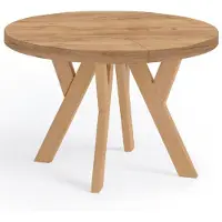 Dekori.Interiors Ronde uitschuifbare eettafel PERO 110/210 cm, eiken Craft Golden – loftstijl, Scandinavisch
