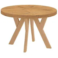 Dekori.Interiors Ronde uitschuifbare eettafel PERO 120/220 cm, eiken Lancelot – loftstijl, Scandinavisch