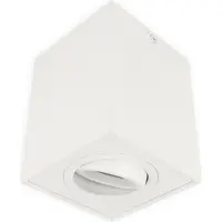 LED line LED-lijnstropverlichting CUBO, inbouwspot, lamp, wandlamp, spot, kantelbaar 45°, met GU10-fitting, 230V, vierkant, wit, van aluminium
